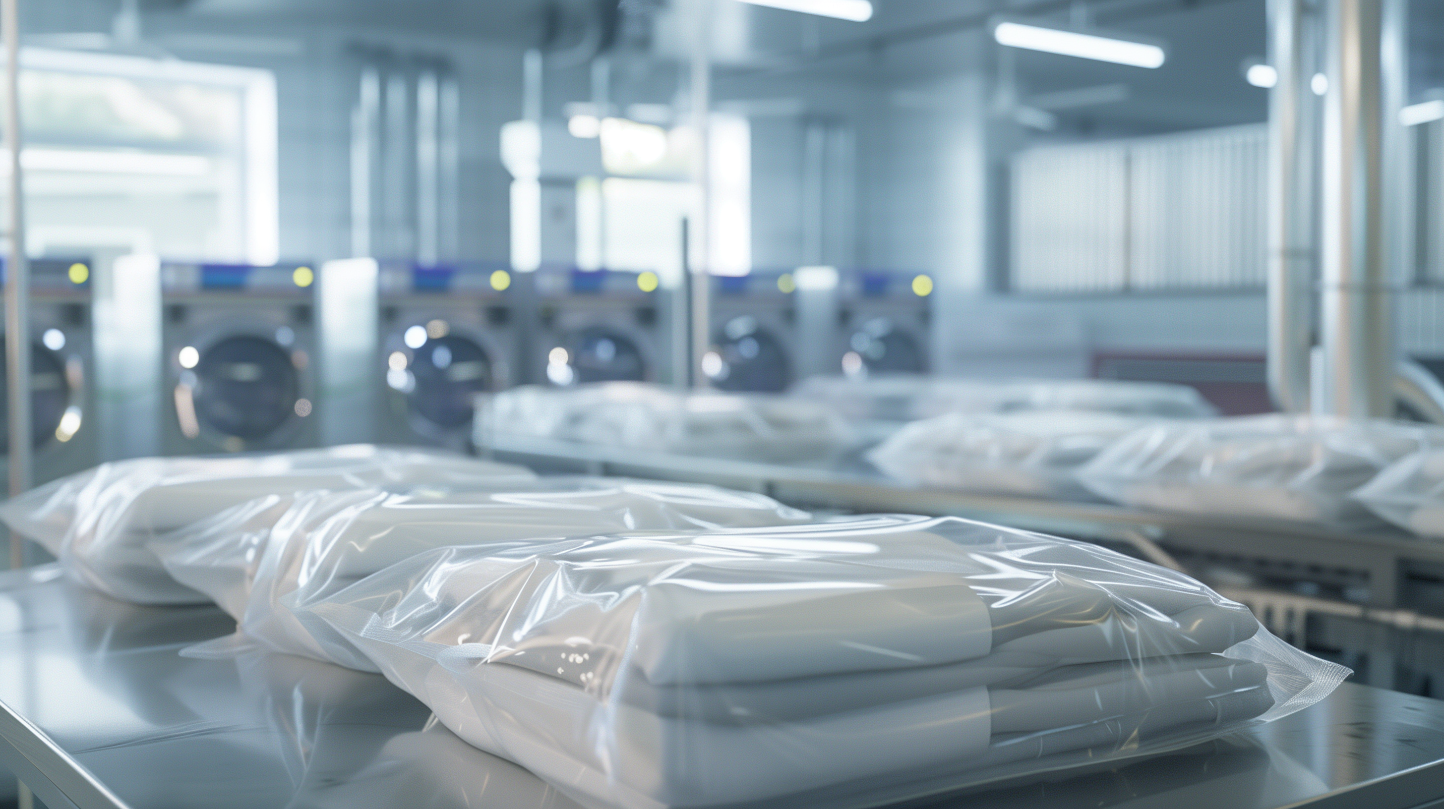 워시온 세탁 완료 후 청정 포장 현장